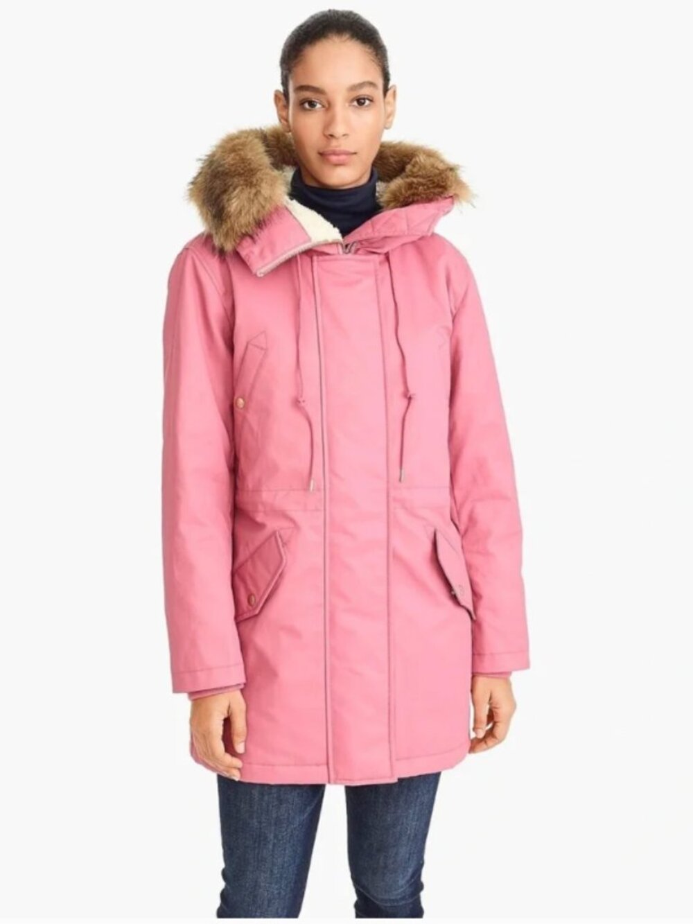 J. Crew Pink Parka